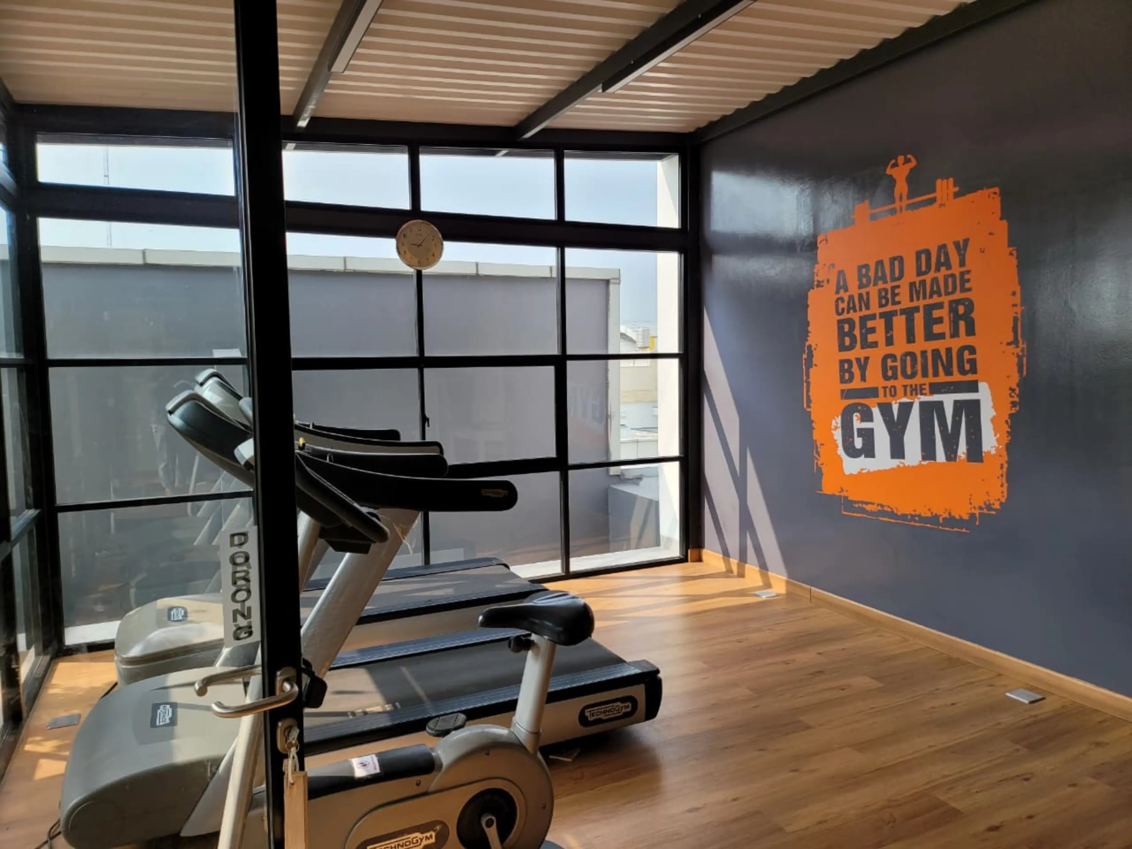 The on-site gym at MODA Holdings.